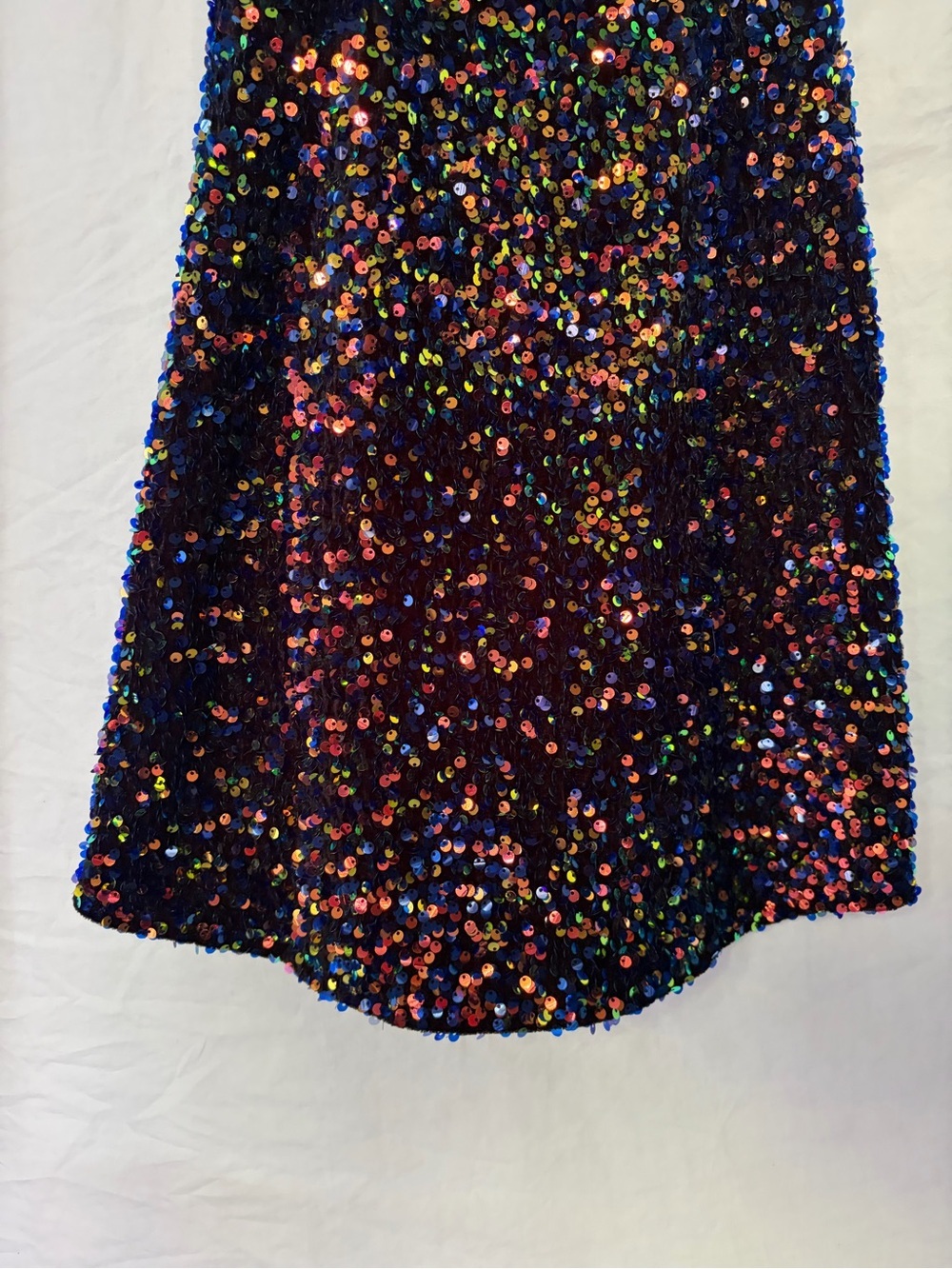 Hello Molly Multi-Color Sequin Mini Dress Sparkly Spaghetti Strap Party Size XS - Picture 3 of 15